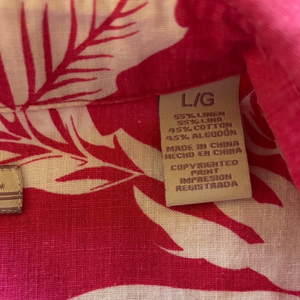 Jamaica Jaxx Pink and White Tropical Shirt - Picture 3 of 5